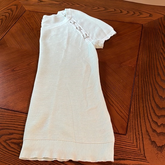 Talbots Light Aqua Short Sleeved Sweater - Picture 6 of 7